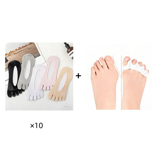 🧦✨ Unisex neviditeľné korekčné ponožky s 5 prstami – maximálne pohodlie!