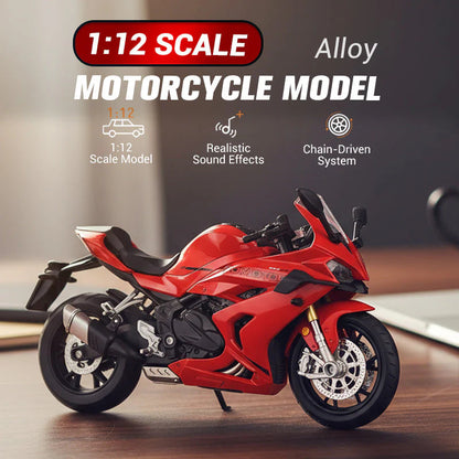 🌟 Model Motocykla 1:12 – Interaktívny Svietla + Zvuky! 🏍️