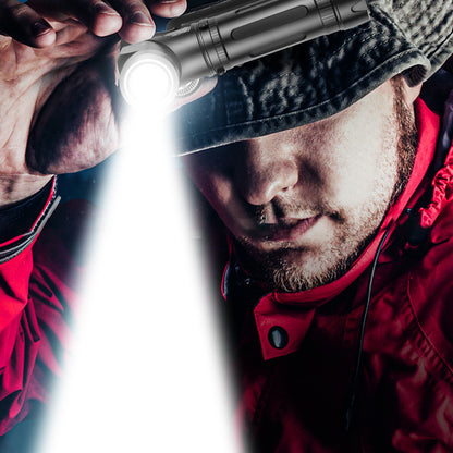 💡🛠️ LED čelovka a baterka s otočnou hlavou 90° + magnet + klip – Ruky voľné vždy! ✨