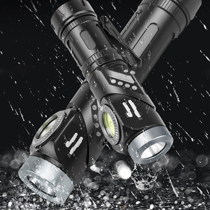 💡🛠️ LED čelovka a baterka s otočnou hlavou 90° + magnet + klip – Ruky voľné vždy! ✨