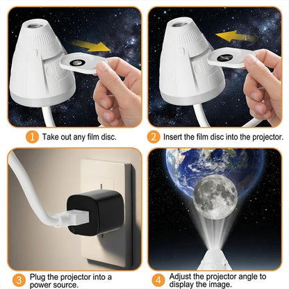 🌌✨ Planetárny projektor s Mliečnou dráhou – relaxačná vesmírna atmosféra doma!