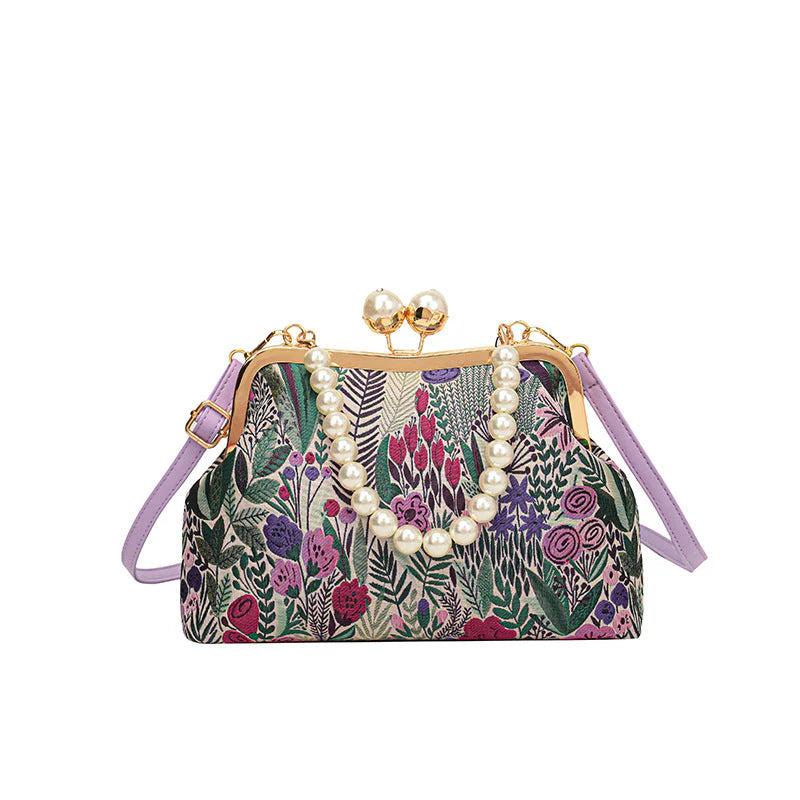 Floral Shell-Shaped Shoulder Bag – Elegant Design, Versatile Chain Strap, Spacious & Stylish