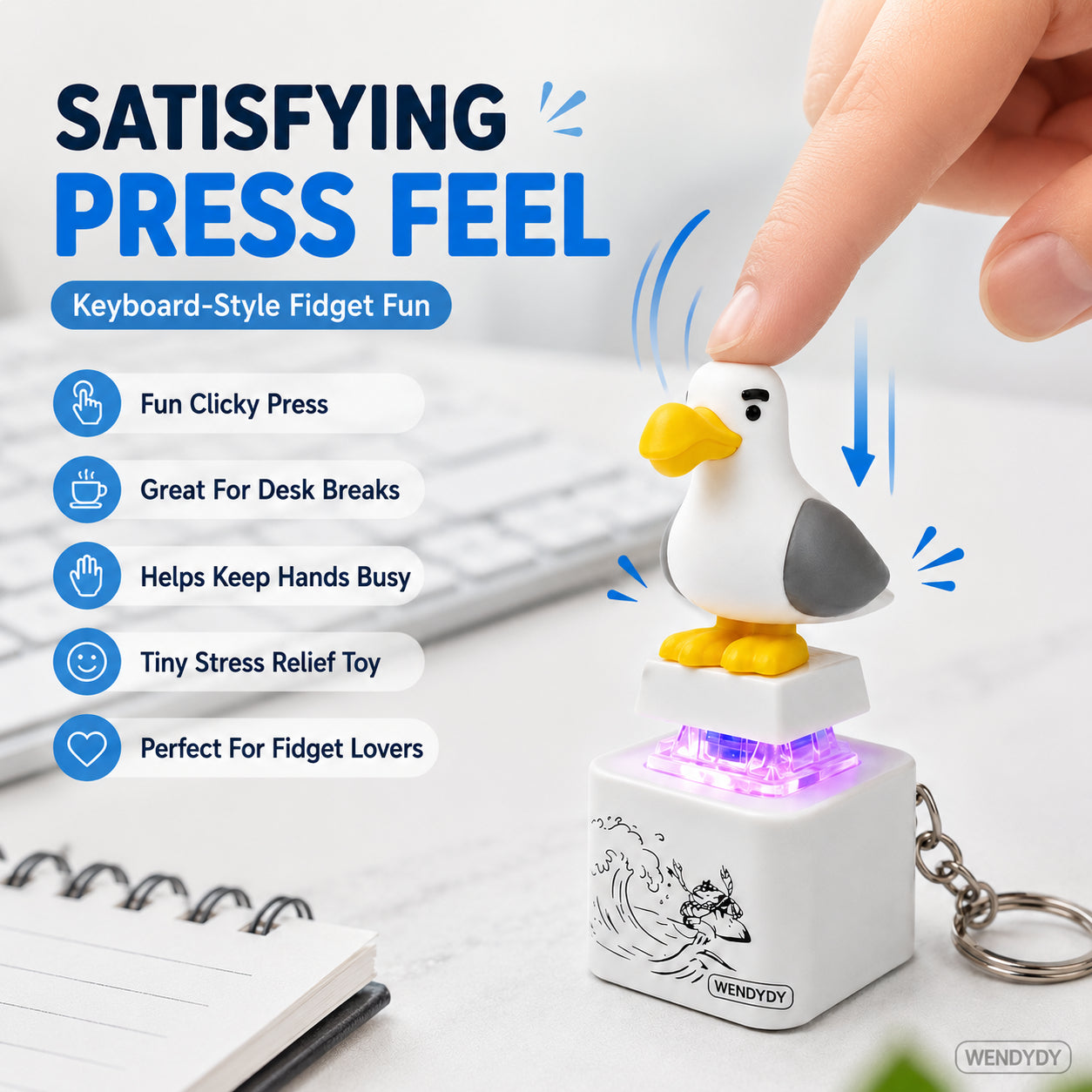 🦜 Mine Little Bird – Hlasom ovládaný svietiaci prívesok 💡