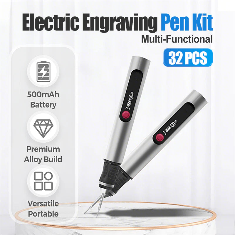 🔧 Multifunkčné elektrické gravírovacie pero – 30 nadstavcov, 3 rýchlosti, ľahké na prenášanie!! ✨