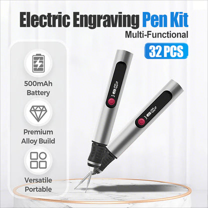 🔧 Multifunkčné elektrické gravírovacie pero – 30 nadstavcov, 3 rýchlosti, ľahké na prenášanie!! ✨