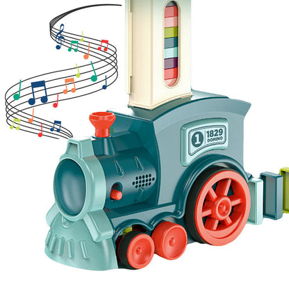 🚂 Montessori domino vlak s 60 kociek – Bezpečný, vzdělávací a zábavný darček!! 🧠