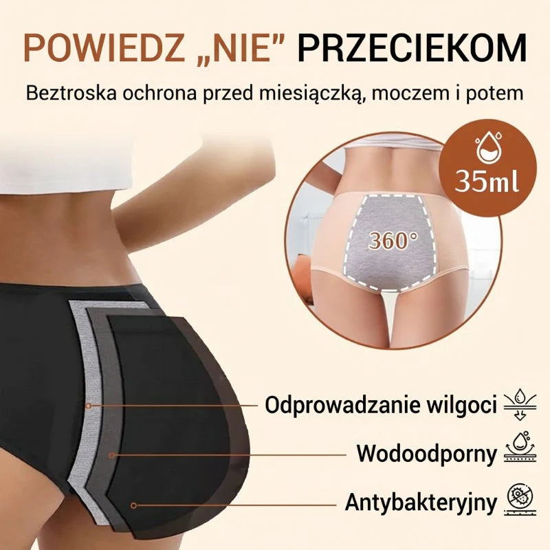 👙2026 Vysoko kvalitná hygienická bielizeň s vysokým pásom, ktorá účinne zabraňuje bočnému úniku