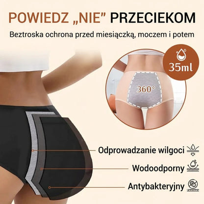 👙2026 Vysoko kvalitná hygienická bielizeň s vysokým pásom, ktorá účinne zabraňuje bočnému úniku