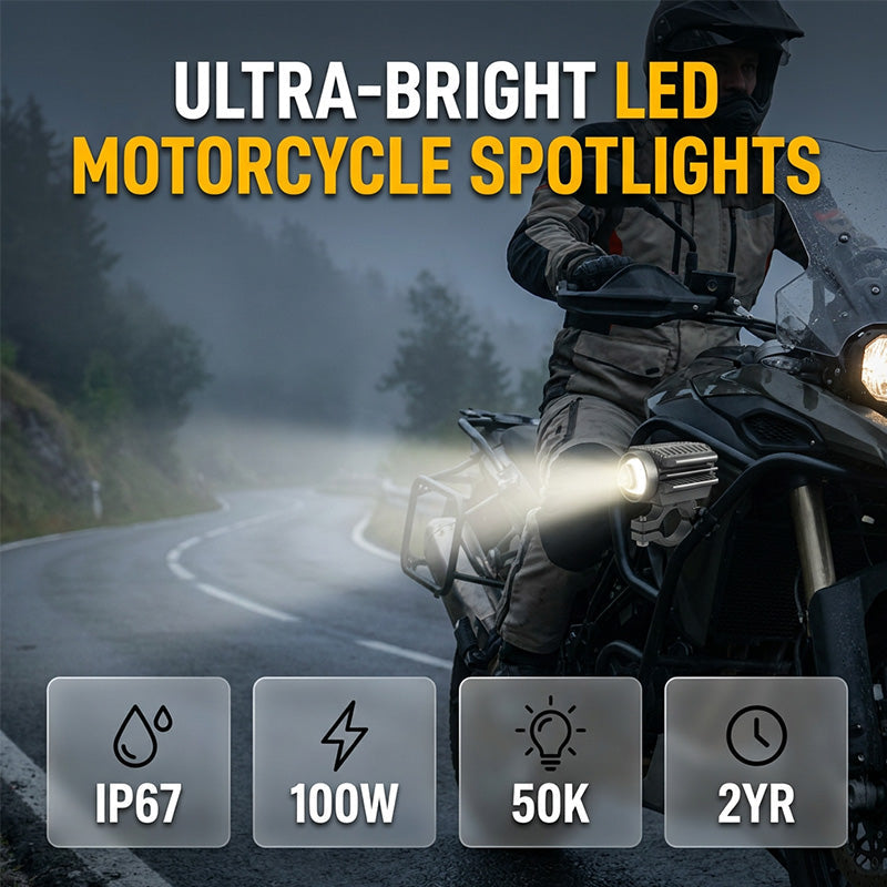 Univerzálny LED svetlomet pre motocykel