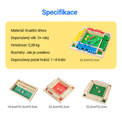 ✨ Stolová Hra Shut the Box – Rodinná Zábava A Matematický Trening! 🧩