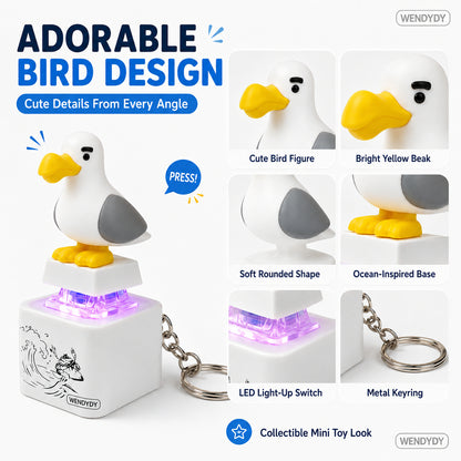 🦜 Mine Little Bird – Hlasom ovládaný svietiaci prívesok 💡
