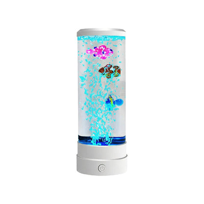 🌊✨ LED akváriové svietidlo s rybami a bublinkami – relaxačná atmosféra doma