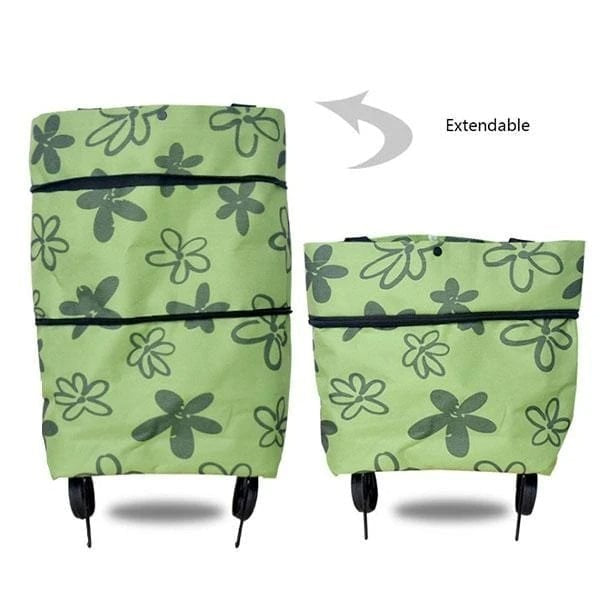 🛒 Skladacia nákupná taška s kolieskami 2v1 – uľahčite si nakupovanie! 🛍️