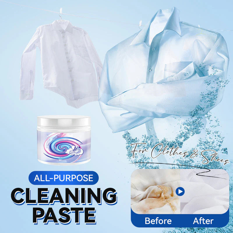 【🧼 Účinne odstraňuje odolné škvrny】Univerzálna čistiaca pasta na oblečenie a obuv
