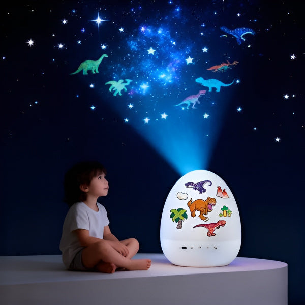 Kúzelné nočné svetlo a projektor melódií | DINODREAM