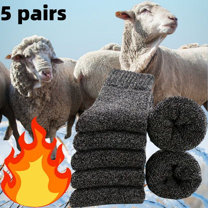 【🔥🔥Kúpte 1 kus a získajte 4 zadarmo (5 kusy)】Zahustené flísové bavlnené ponožky do polovice lýtok