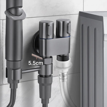 🚿 Dvojfunkčný ventil + bidetový sprchový set – vysoký tlak, mosadz a praktické čistenie
