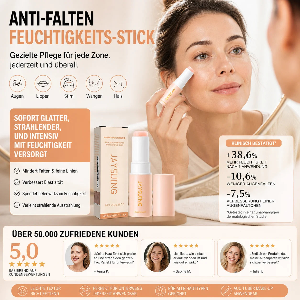 👵❤️ Hydratačný krém Pink Collagen s viacerými účinkami – Poskytuje intenzívnu hydratáciu tváre a pier.