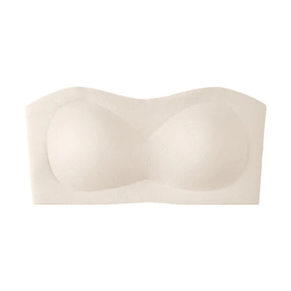 💞Dámske podprsenky bez ramienok, push-up bandeau podprsenky, nešmýkavé bezkosticové podprsenky s výstužou, bezšvové pohodlné podprsenky typu „tube“ a „jelly“