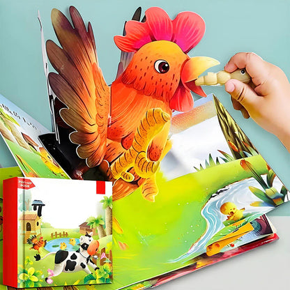 【🚚Platba na dobierku】3D vyskakovacia kniha pre deti so zvieratkami