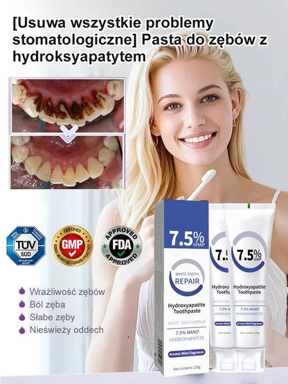 【Problémy so zubami zmiznú už po jednom umytí zubov】Zubná pasta s hydroxyapatitom