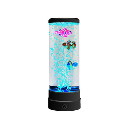 🌊✨ LED akváriové svietidlo s rybami a bublinkami – relaxačná atmosféra doma