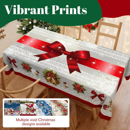 🎅Božični prt – praznični dizajn, trpežen poliester, odporen proti madežem in gubam🎁