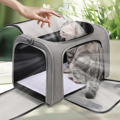🐾🌞Veľká skladateľná sieťová taška na prepravu mačiek