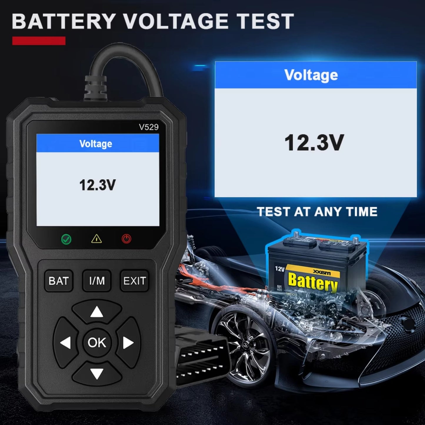 🚗 OBDII Diagnostický Skener V529 – Číta Kódy + Reálny Dátový Tok + 10 Jazykov! ✨