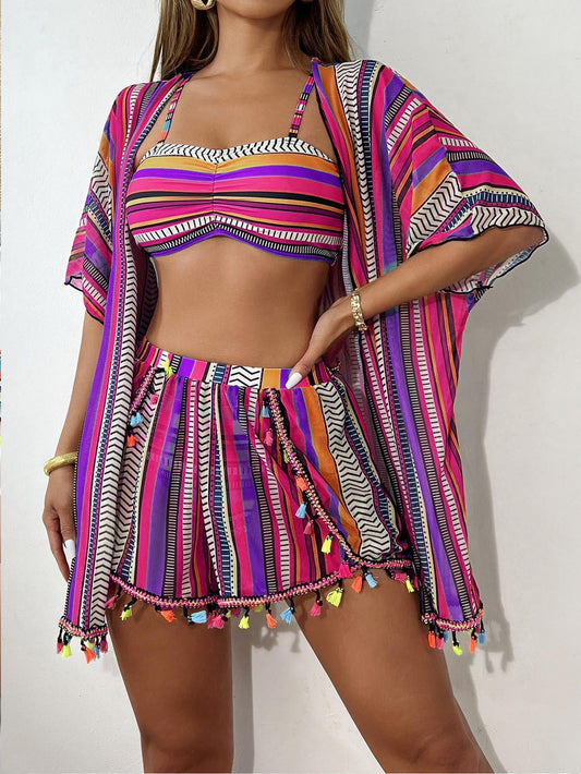 🌈 Štvordielne bikiny, ktoré z vás urobia skutočnú plážovú kráľovnú – sebavedomie a elegancia na pláži! 💥👑