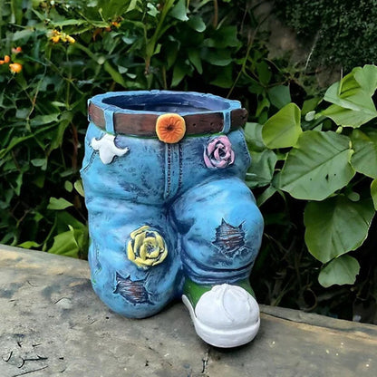 🌷Kreatívne 3D kvetináč v tvare džínsov