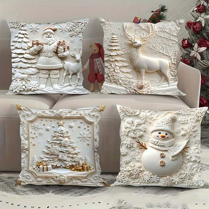 【🎄 Naplňte svoj domov vianočnou mágiou】Elegantné slávnostné obliečky na vankúše
