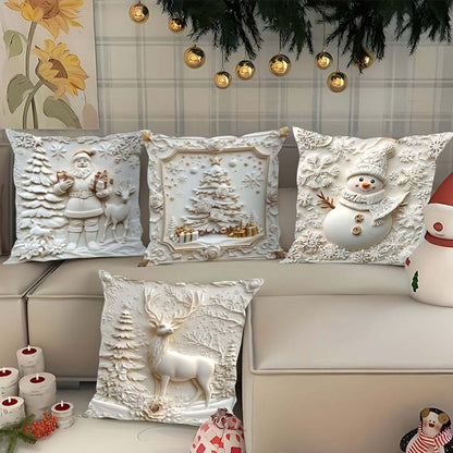 【🎄 Naplňte svoj domov vianočnou mágiou】Elegantné slávnostné obliečky na vankúše