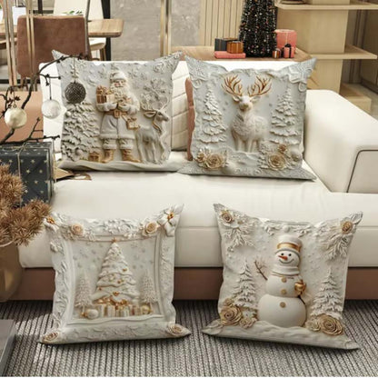 【🎄 Naplňte svoj domov vianočnou mágiou】Elegantné slávnostné obliečky na vankúše