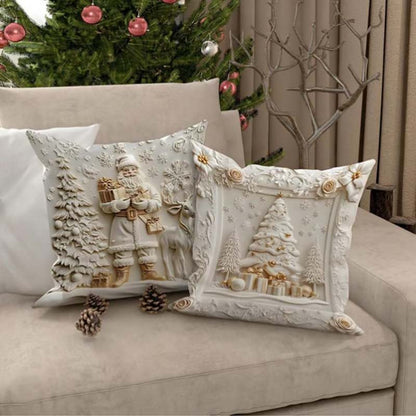 【🎄 Naplňte svoj domov vianočnou mágiou】Elegantné slávnostné obliečky na vankúše