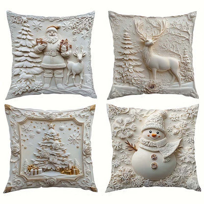 【🎄 Naplňte svoj domov vianočnou mágiou】Elegantné slávnostné obliečky na vankúše