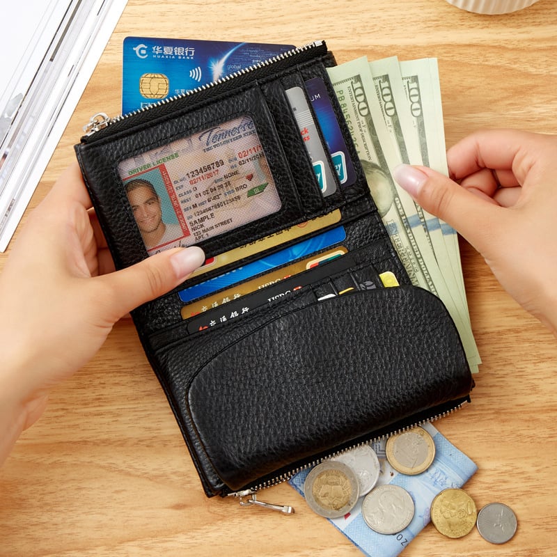 🔒 RFID ochranná kožená peňaženka – Bezpečnosť + organizácia, štýl pre každy deň! 💼
