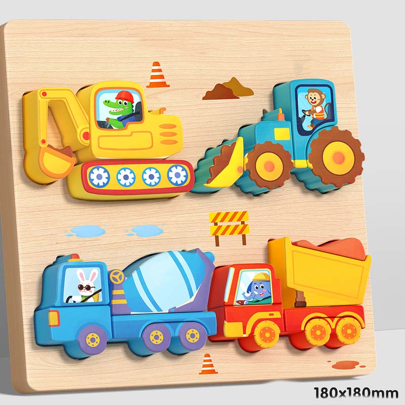 【🎨 Rozvíjaj Ich Kognitívne Zručnosti Bezpečne!】Vzdelávacie 3D drevené puzzle