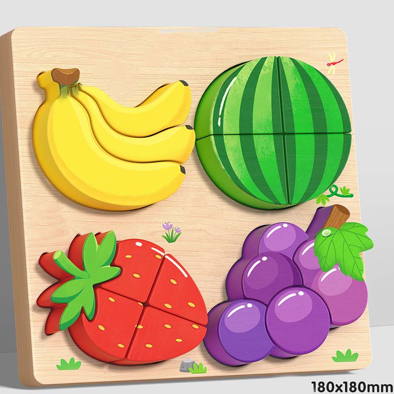 【🎨 Rozvíjaj Ich Kognitívne Zručnosti Bezpečne!】Vzdelávacie 3D drevené puzzle