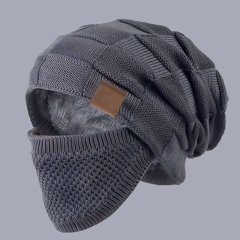 Teplá unisex zimná čiapka s ochranným štítom na tvár
