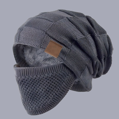 Teplá unisex zimná čiapka s ochranným štítom na tvár