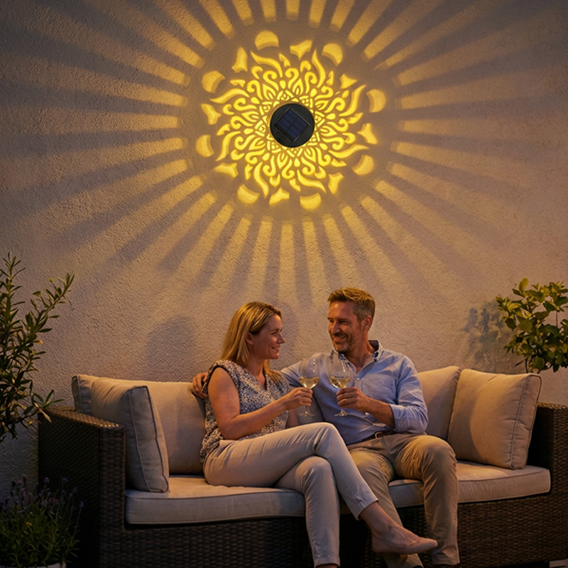☀️ Solárna mandala lampa do záhrady a na terasu - 2 v 1: stojaca a nástenná lampa - Dekoratívna svetelná dekorácia vo vintage štýle - Odolná voči hrdzi a trvácna ✨🪴🏡