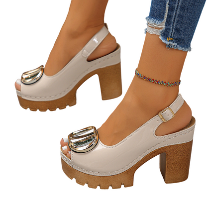 😍 Elegantné Sandále s Otvorenou Špičkou a Podpätkom – stabilný blokový podpätok! 👠