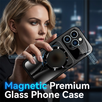 📱✨ Magnetické puzdro na telefón z tvrdeného skla – odolné proti nárazom, kompatibilné s MagSafe ✨